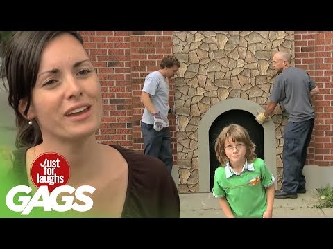 ​Kid Disappears Into Brick Wall – Just For Laughs Gags​
